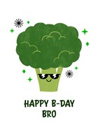 verjaardagskaart met broccoli